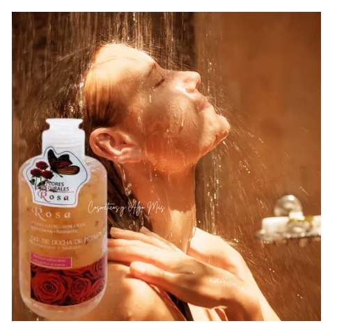 Gel De Ducha corporal  Con Petalos De Rosas-1