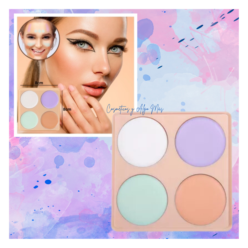Paleta de 4 tonos de correctores en crema-1