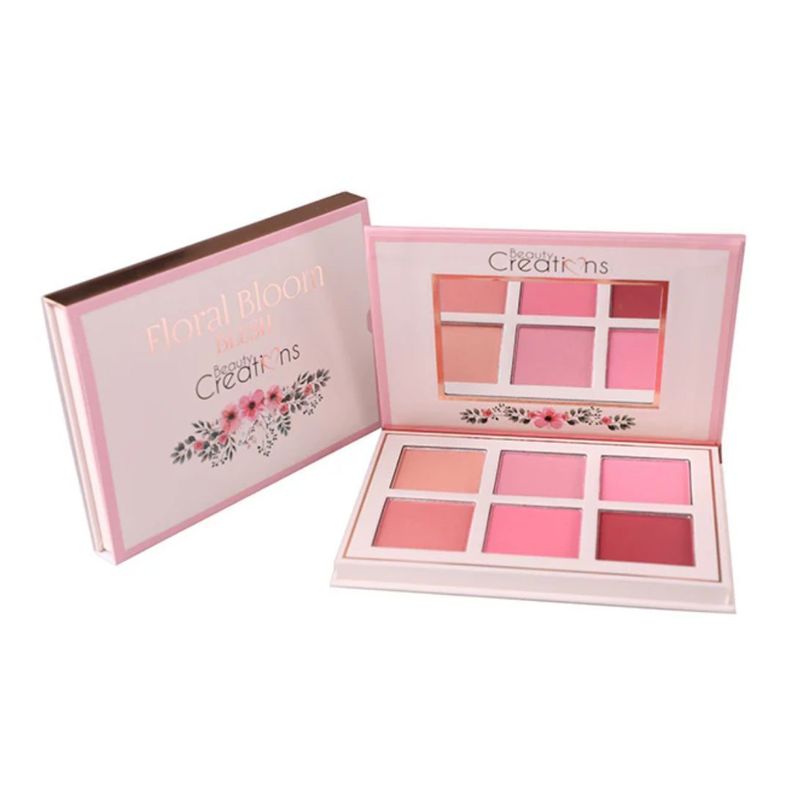 Set de paleta de rubores en polvo y brocha profesional -2