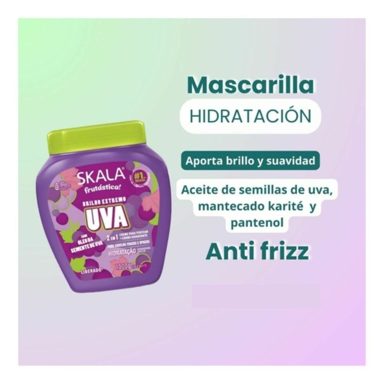 Mascara de tratamiento capilar fuerza y brillo UVA SKALA 1KG-1