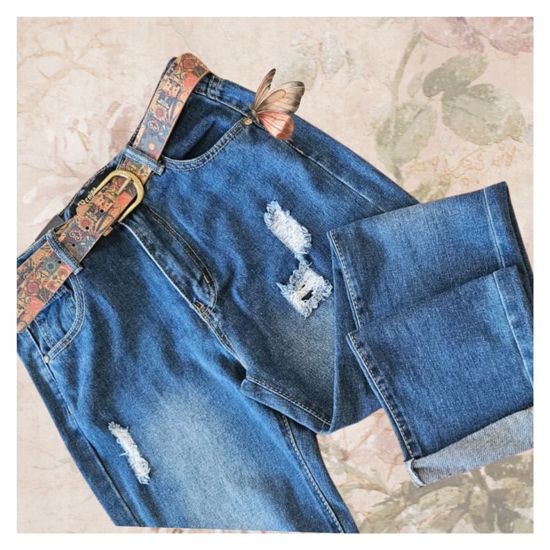 Pantalon estilo MOM para damas en jean de calidad-5