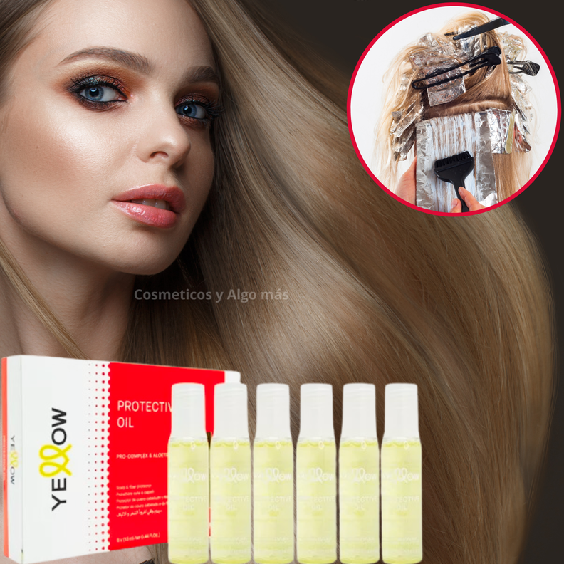 Caja de 6 ampollas Yellow Protective Oil Protector Capilar -1