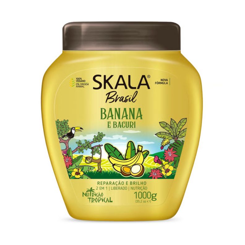 CREMA TRATAMIENTO BANANA 1 KG  REPARACION Y BRILLO CAPILAR-0