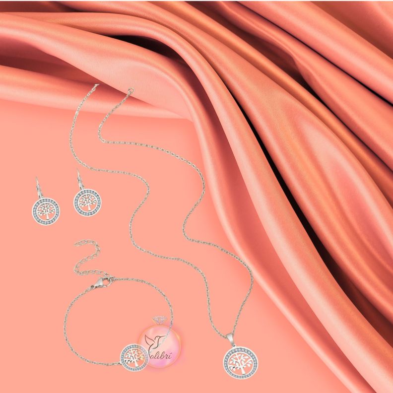 Conjunto de collar, pulsera y aretes para niña-2