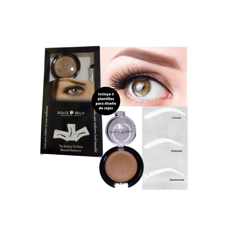 Pigmento de cejas en crema alta cobertura Kit Dolce Bella-1