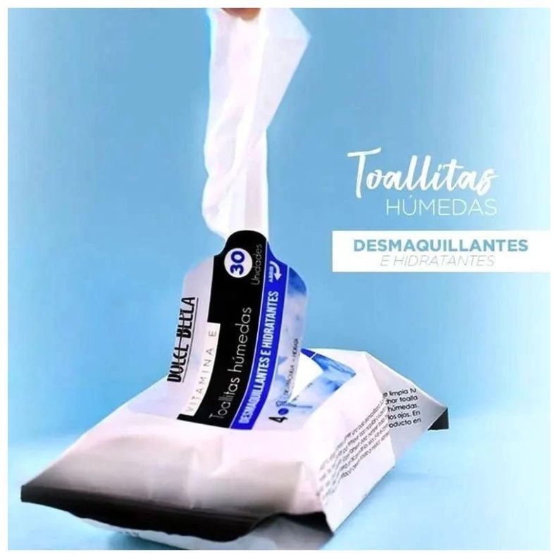 PACK DE 2 PAQUETES DE TOALLITAS HUMEDAS DESMAQUILLANTES -3