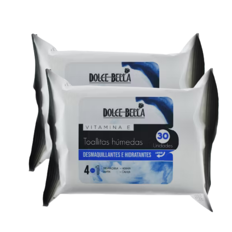 PACK DE 2 PAQUETES DE TOALLITAS HUMEDAS DESMAQUILLANTES -0