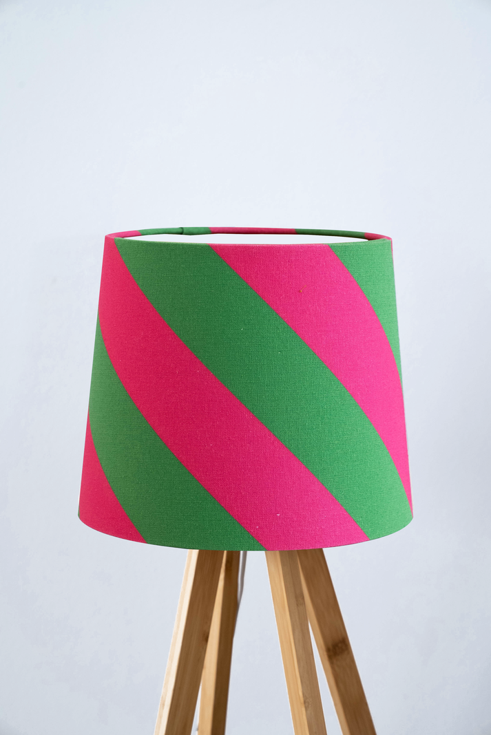 Pantalla de lámpara modelo Furia II / Tela algodón estampada-0