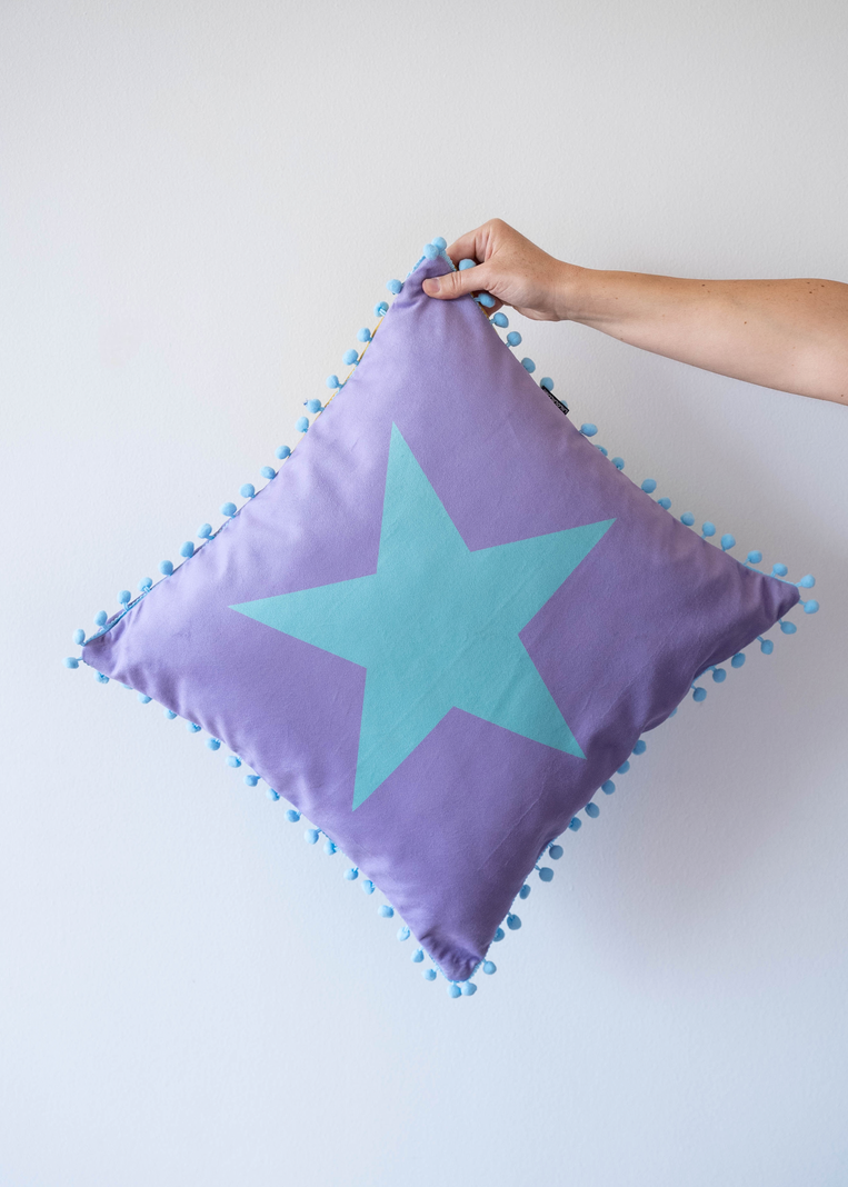 Funda de Cojín Estrella / 2 diseños en 1 / 45x45 cm-0