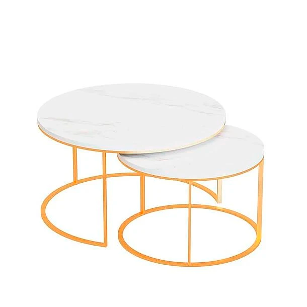 Mesa de centro Nido 2 pcs Marmolada 50/70 cm-0