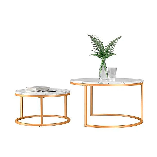 Mesa de centro Nido 2 pcs Marmolada 50/70 cm-1