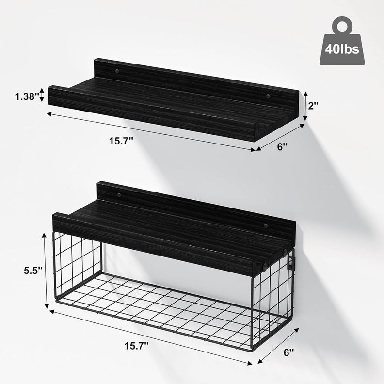 Repisas Flotantes De Madera Modernas X3 NANO370-2