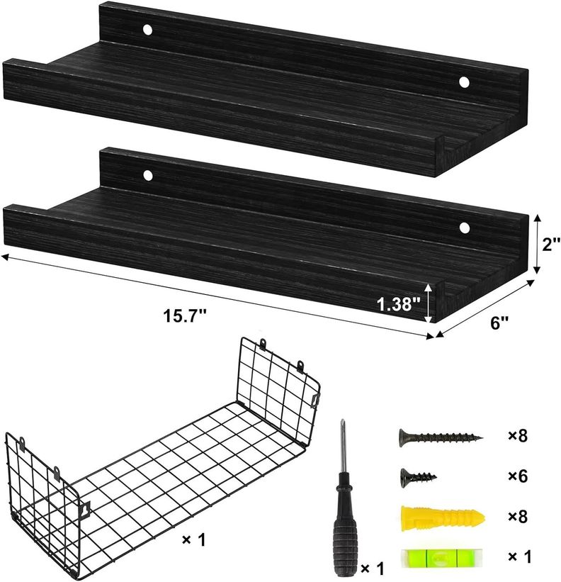Repisas Flotantes De Madera Modernas X3 NANO370-4
