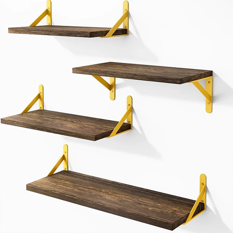 Repisas Flotantes De Madera Modernas X4 PCS NANO487-1