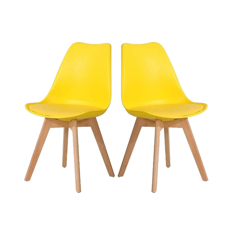 PACK 2 SILLA ACOLCHADAS EAMES AMARILLA