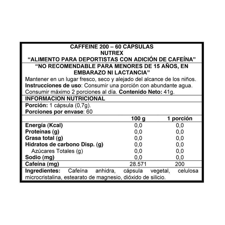 Caffeine 200  60 Cap - Nutrex-2