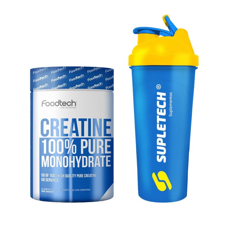 Creatine + Shaker Blue - Foodtech-0