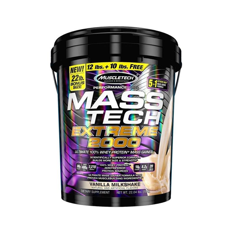 Mass Tech Extreme2000 Ganador de Peso 22lbs-Muscletech Vanilla Milksh-0