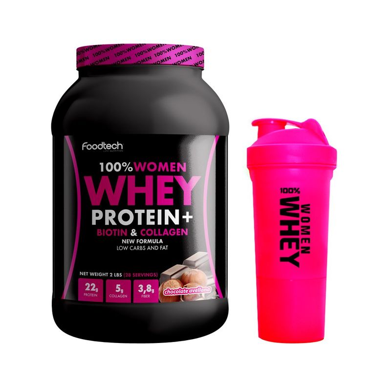 100% Women Whey 2lbs - Chocolate Avellana + Shaker Women-0