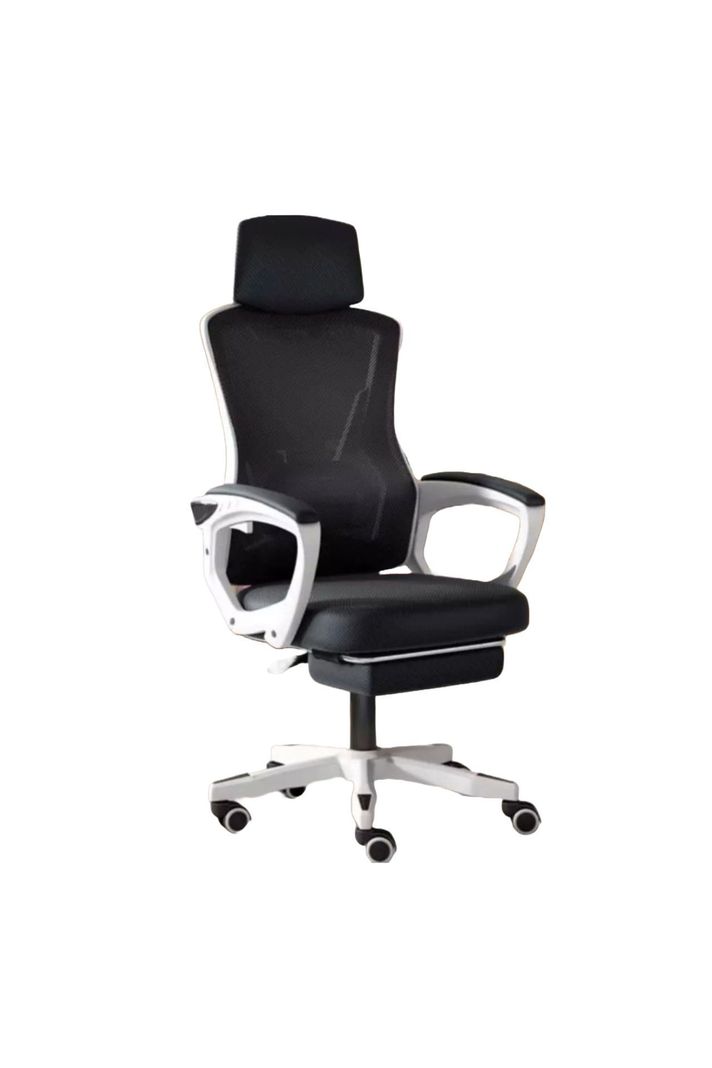Silla De Escritorio Ajustable Ergonómica - Blanco-0