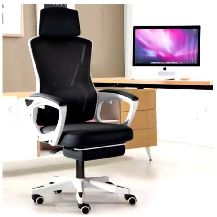 Silla De Escritorio Ajustable Ergonómica - Blanco-2