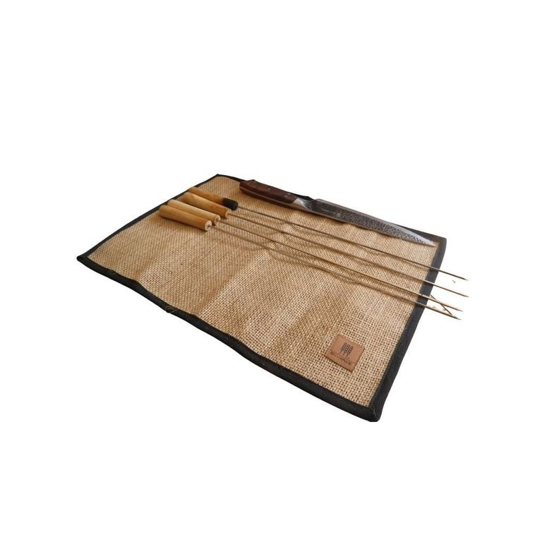 Individual de luxe 2 pack 42cms x 36 cms Yute Cuero Algodon-0