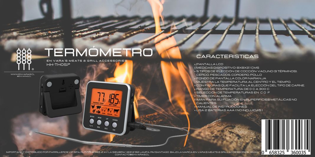 Termometro de cocina y parrilla 4 tipos de carnes-3