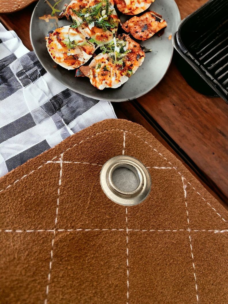 Paño aislante De Luxe para cocina / asado 100% Cuero 20x20cms-3