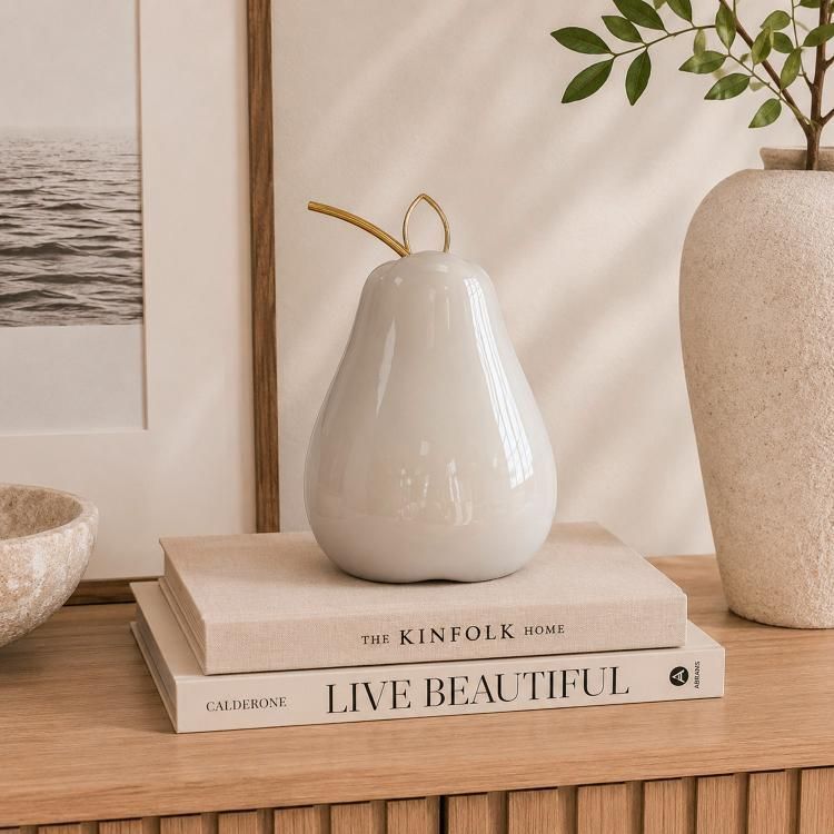 Figura Decorativa Pera Oslo Crema