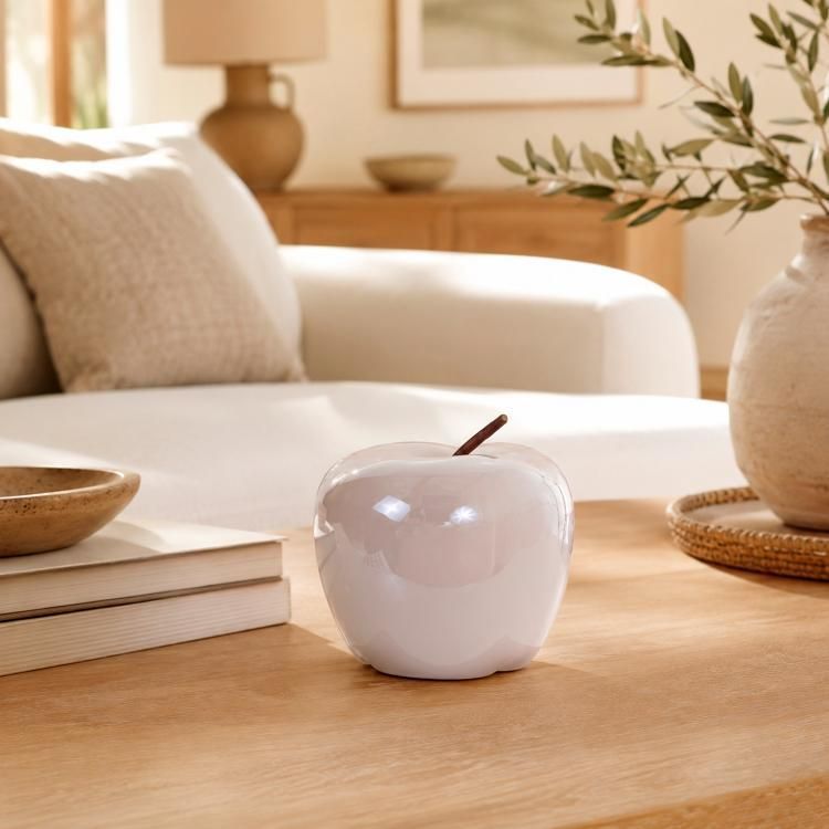 Figura Decorativa Manzana Palau Ocre Beige Oscuro