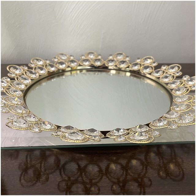 Centro de Mesa Decorativo Verdún Circular Gold-1