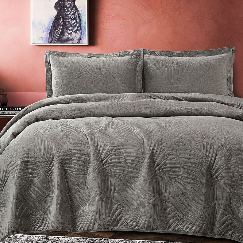 Quilt Liso Velvet Ibiza Gris Superking-4
