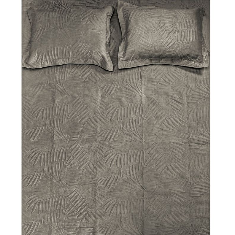 Quilt Liso Velvet Ibiza Gris Superking-3