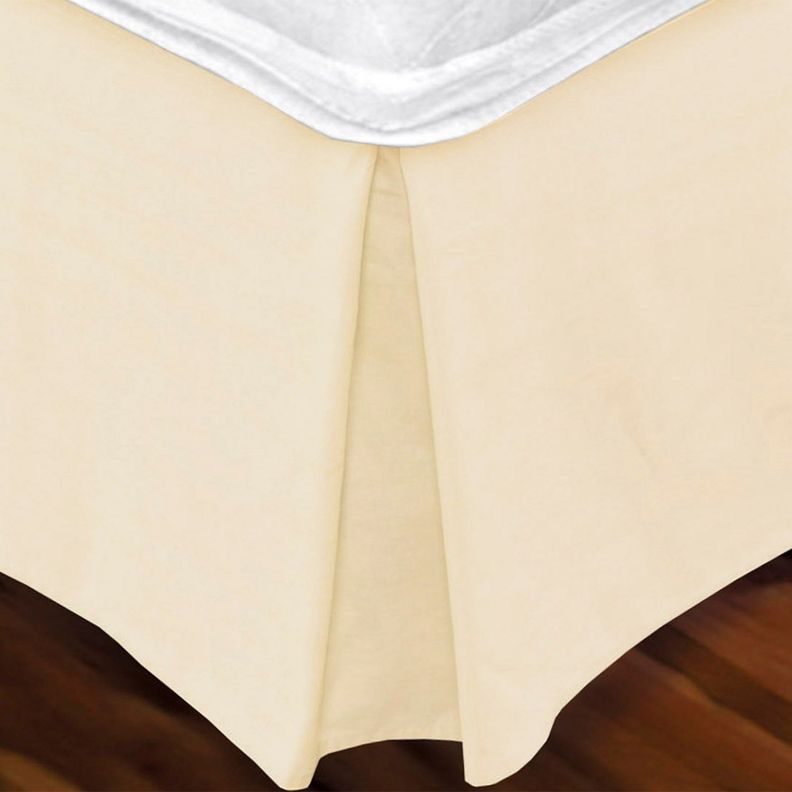 Faldón 144 hilos Clásico Liso 2 Plazas Beige-2