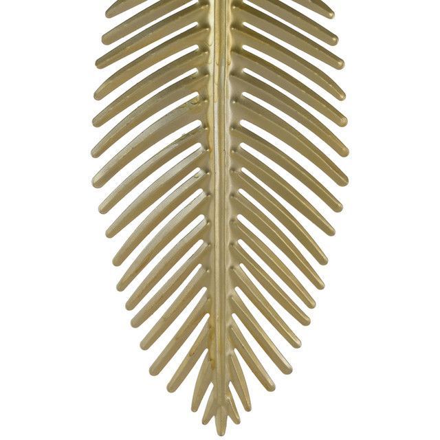 Placa Mural Decorativa Hoja Royal Gold Grande-1