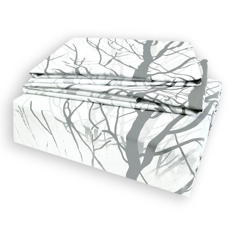 Juego de Sabanas T144 1 Plaza Forest Grey-1