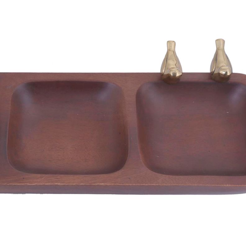 Bandeja Decorativa Ébano Pájaros-2