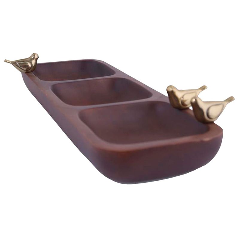 Bandeja Decorativa Ébano Pájaros-1