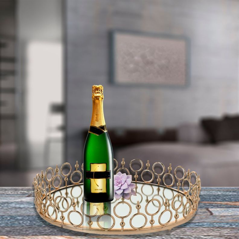 Centro de Mesa Decorativo Amberes Circular Gold-3