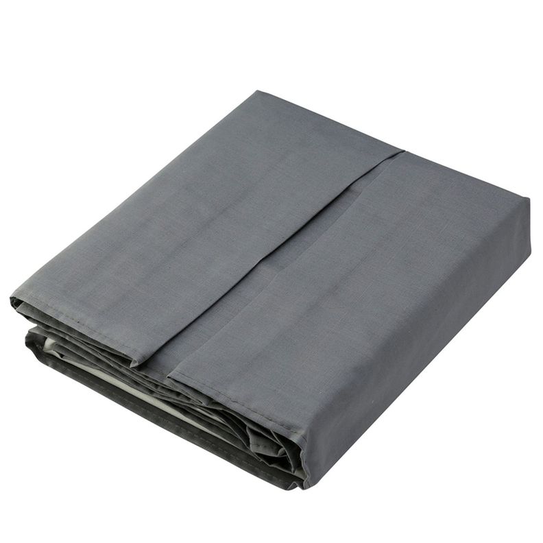 Faldón 144 hilos Clásico Liso 1,5 Plazas Gris-1
