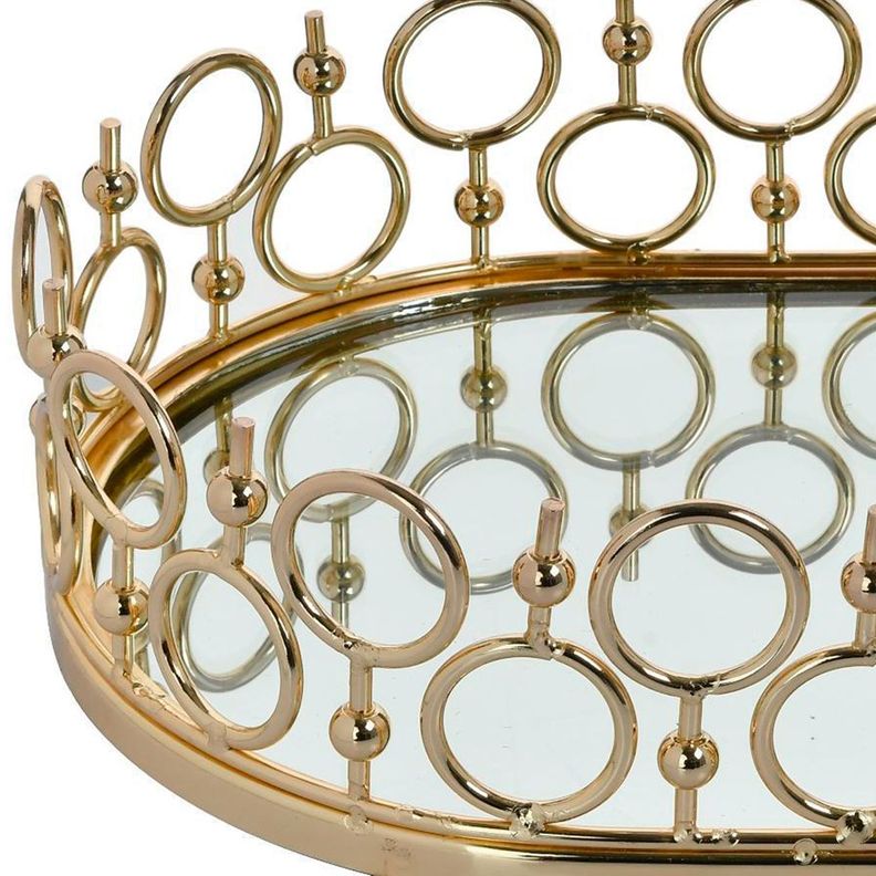 Centro de Mesa Decorativo Amberes Ovalada Gold-1