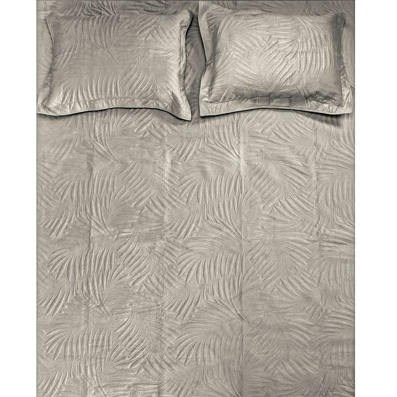 Quilt Liso Velvet Paris Gris Perla King-3