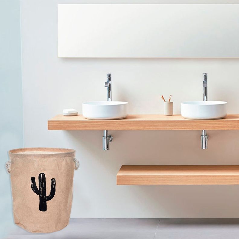 Cesta Decorativa Para Ropa Cactus -3