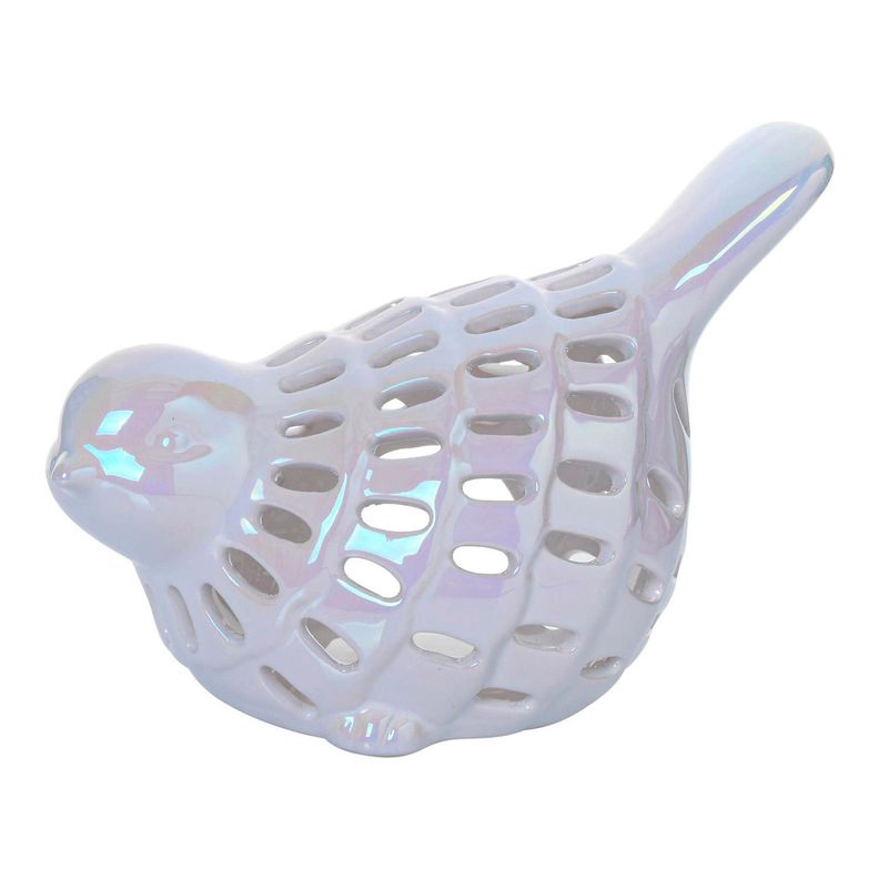 Figura Decorativa Ave Calado Blanco