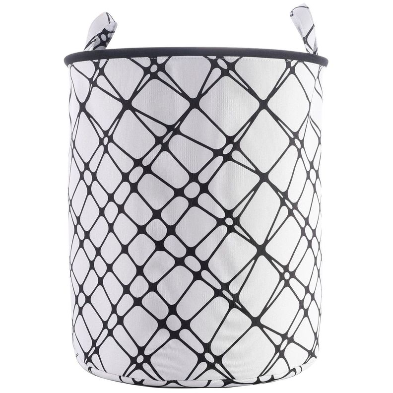 Cesta Decorativa Para Ropa Lineas Black-0