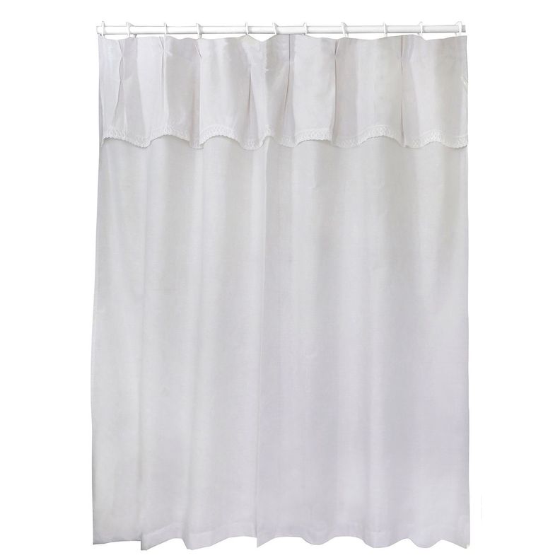 Juego de Cortina para Baño 6 Pzas Broderie Blanca-0