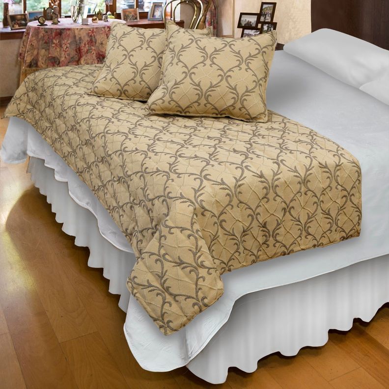 Piecera Con Fundas Barroco Beige Reversible-2