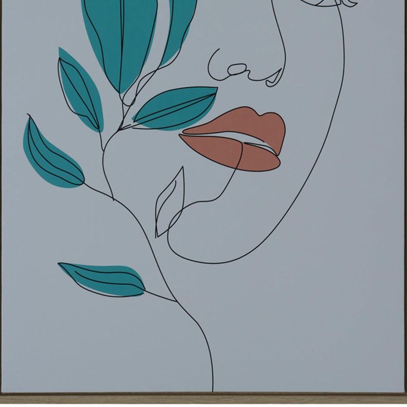 Cuadro Decorativo Jacinta Turquesa 70 x 50-1