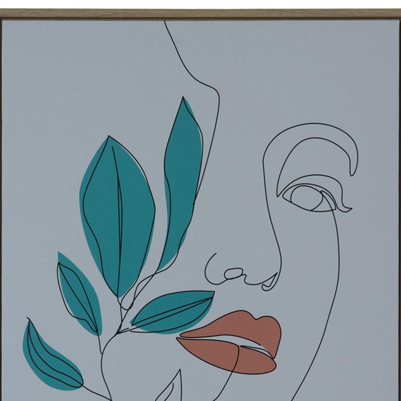 Cuadro Decorativo Jacinta Turquesa 70 x 50-2