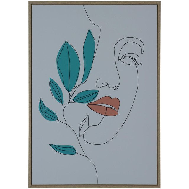 Cuadro Decorativo Jacinta Turquesa 70 x 50-0
